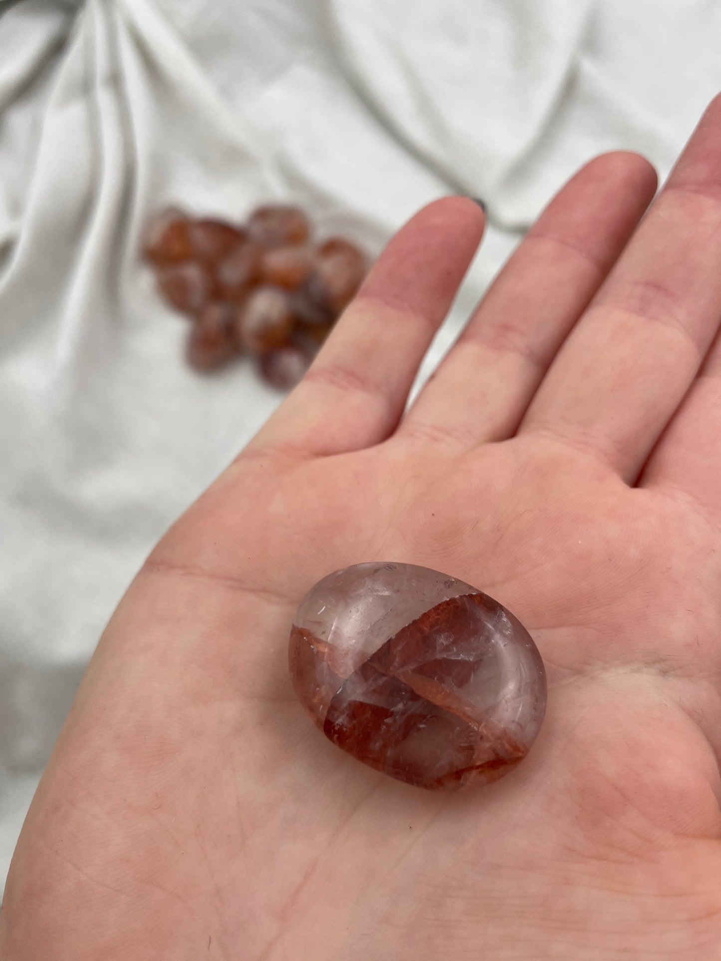 Feuerquarz (Hematoid) Trommelstein