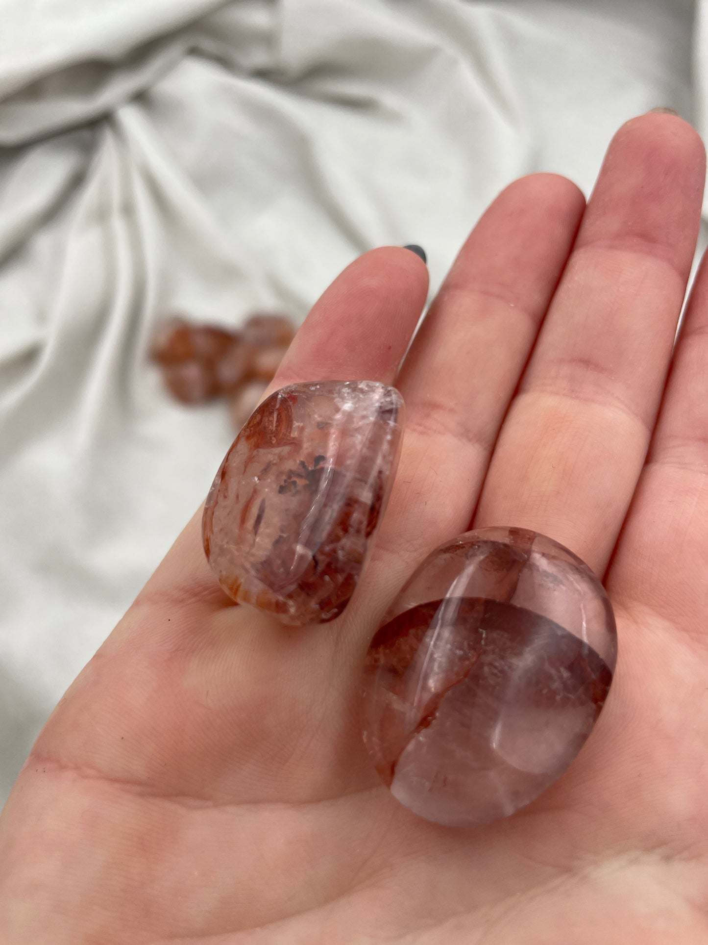 Feuerquarz (Hematoid) Trommelstein