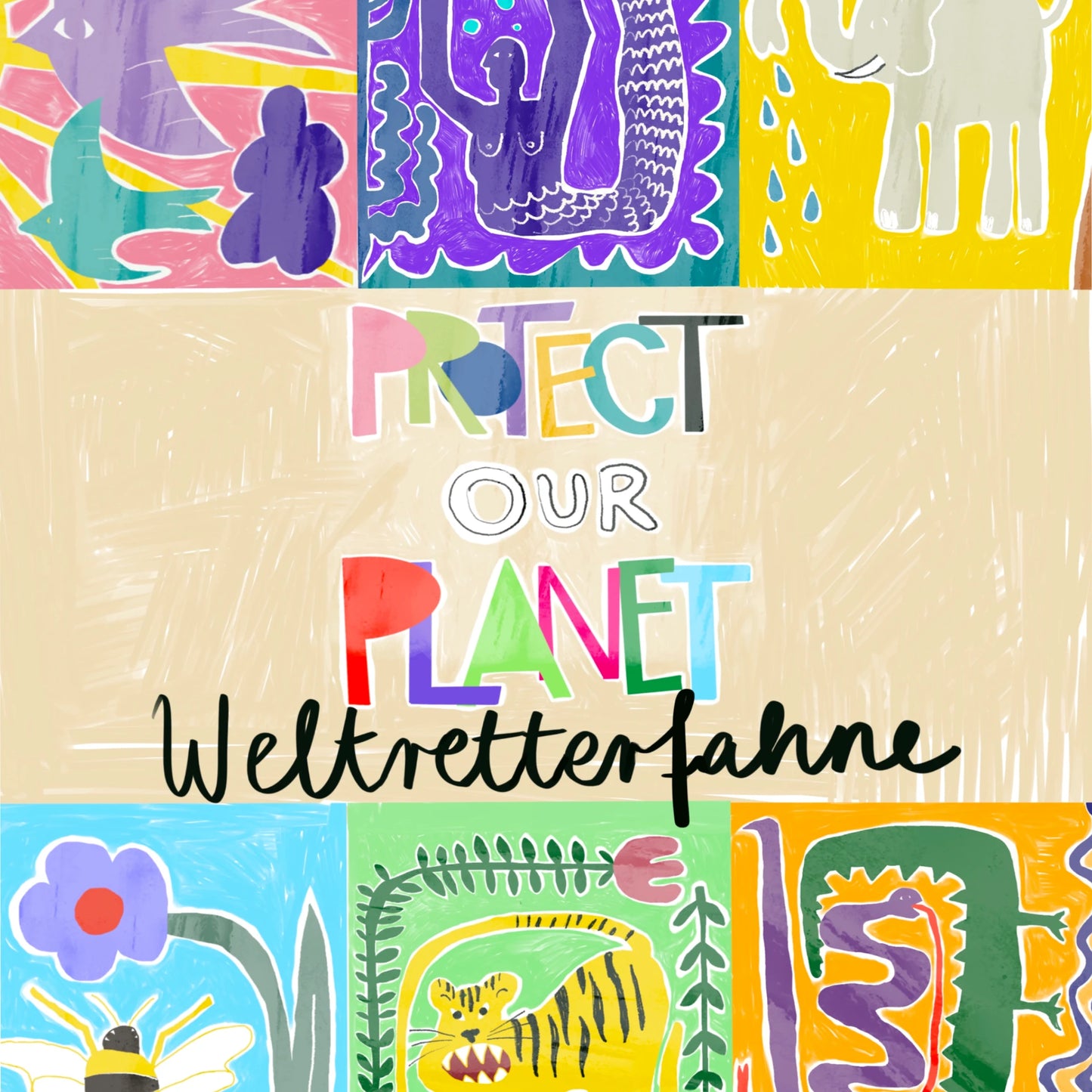 PROTECT YOUR PLANET - Weltretterfahne